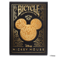 Bicycle Disney Mickey Mouse negru și auriu cărți de joc 